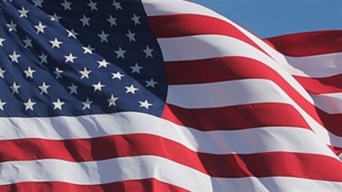 cropped photo of a waving American flag