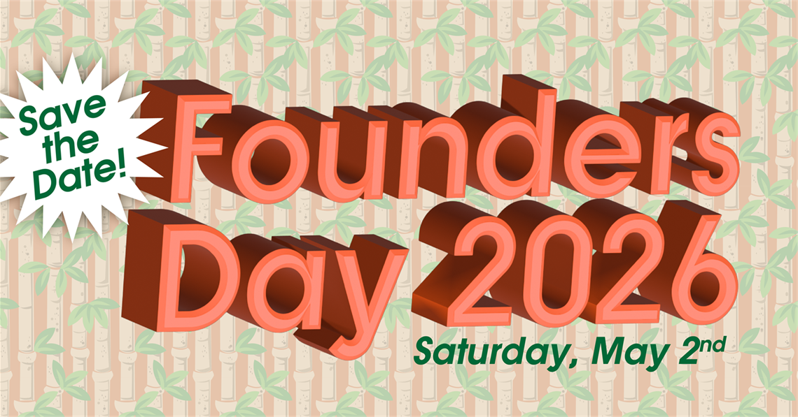 Save the date for Founders Day 2026, held on Saturday, May 2nd